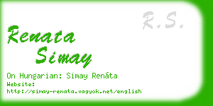renata simay business card